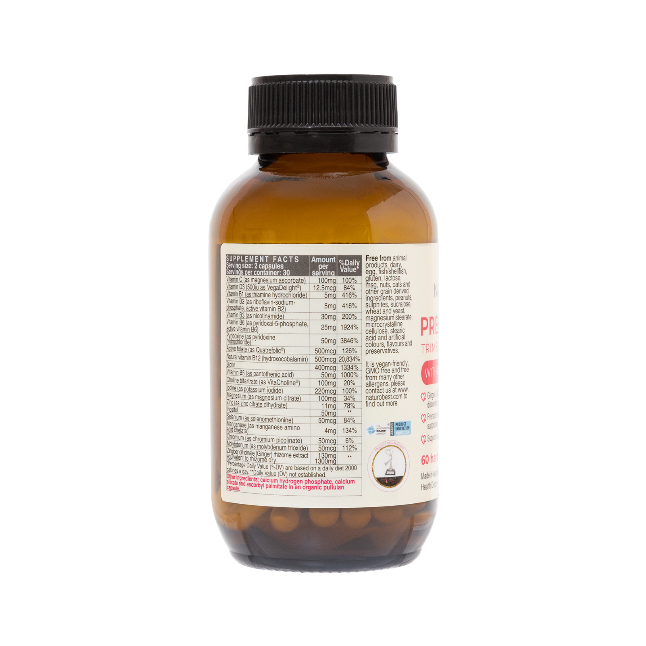 Prenatal Trimester One with Ginger | US Label | EOFY Sale - Buy 2, Get 50% Off!